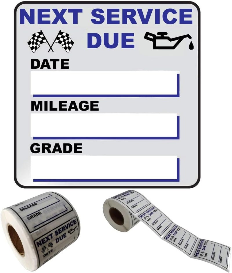 JINCH Oil Change Stickers, 300 Pcs 2 x 2 Inches Clear Oil Change Window Stickers for Vehicles Windshield, Removable Vinyl Next Service Due Reminder Sticker Labels for Car Maintenance - Image 1